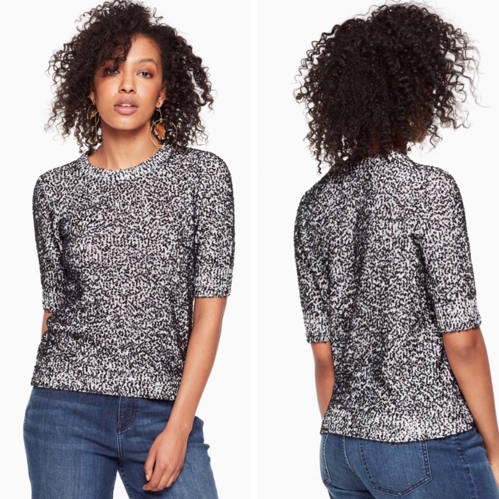 Kate Spade New York Short Sleeve Pom Sweater